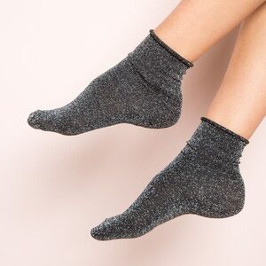 Brandy Melville Glitter Black Socks